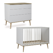 DUO LIT 120X60 + COMMODE QUAX FLOW WHITE