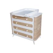 Commode en rotin Théo Coquillage