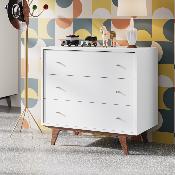 Commode 3 tiroirs Vox Mid Blanc