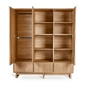 Armoire XL Quax Kyo 3 portes 3 tiroirs Honey