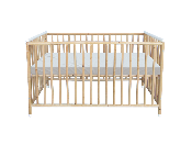 Lit Téthys Rotin Naturel Blanc 60x120 cm 