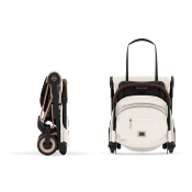 Poussette Cybex Coya Châssis Rosegold Assise Off White