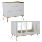 DUO LIT 140X70 + COMMODE QUAX FLOW WHITE 