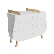 Commode Songes et Rigolades Trapze avec plan  langer Blanc