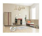 Armoire 2 portes Sauthon Nova Rose Canyon