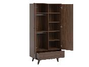 Armoire 2 portes 1 tiroir Vox Mid Noisette