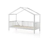 Lit Maison Dallas avec Barrière Vipack Blanc 90x200