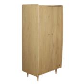 Armoire 2 portes avec poignées dorées décor bois chêne vintage My Love