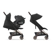 Poussette Cybex Coya Châssis Rosegold Assise Off White