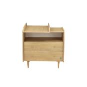 Plan à langer coulissant pour commode 2 tiroirs décor chêne vintage My Love