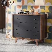 Commode 3 tiroirs Vox Mid Noir