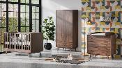 Armoire 2 portes 1 tiroir Vox Mid Noisette