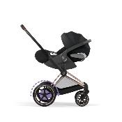 Poussette Duo E-Priam Confort Rosegold / Sepia Black avec Nacelle Pliable Cybex