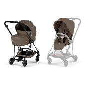 Poussette Duo Mios Confort Matt Black / Coconut Brown avec Nacelle Pliable Cybex