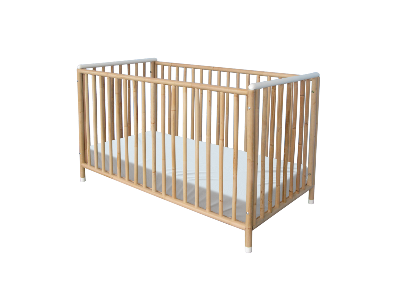 Lit Téthys Rotin Naturel Blanc 60x120 cm 