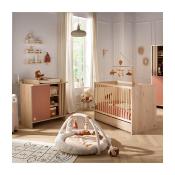 Duo Lit 120x60 + Commode + Plan à langer Sauthon Tokyo Terracotta