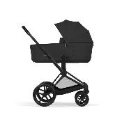 Poussette Duo Priam Matt Black / Sepia Black avec Nacelle Pliable Cybex