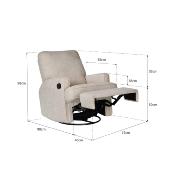 Rocking chair Quax Swivel & Gliding Recliner - Teddy Taupe