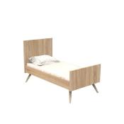 Little Big Bed 140x70 Sauthon Seventies tout bois