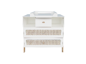 Commode Marélia Neige Tressage Rotin 