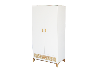 Armoire Nami Neige Tissage Rotin 