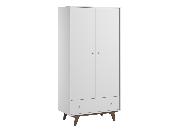 Armoire 2 portes 1 tiroir Vox Mid Blanc