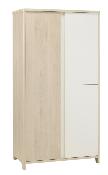 Armoire 3 portes Sacha Pin Blanchi Galipette