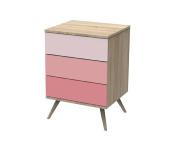Lit combiné évolutif Sauthon Seventies rose