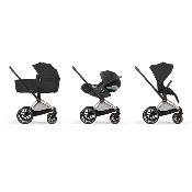 Poussette Duo Priam Confort Rosegold / Sepia Black avec Nacelle Pliable Cybex