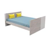 Lit 140x70 évolutif en lit junior 90x190 et 140x190 Sauthon Nova Gris Loft