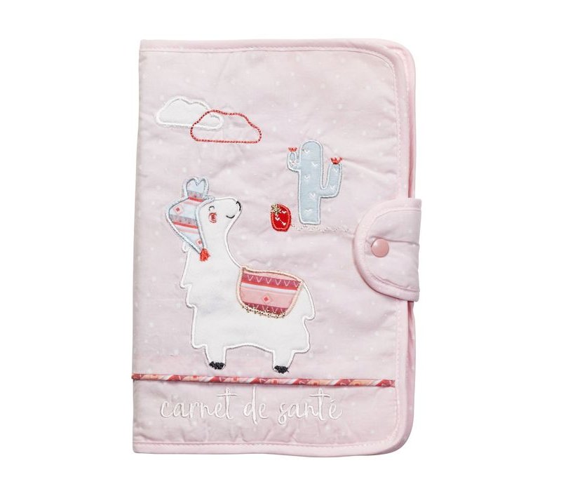 Protège-carnet de santé en coton - personnalisable - licornes - Bébé Protège-carnet de santé en coton - personnalisable - licornes - Bébé