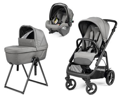 Poussette Trio Veloce + Siège auto Primo Viaggio SLK + Nacelle Culla Belvedere et support Mercury Peg Perego