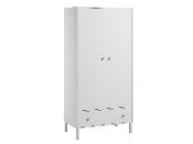 Armoire 2 portes 1 tiroir Vox Tela Blanche