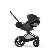 Poussette Duo Priam Matt Black / Sepia Black avec Nacelle Pliable Cybex