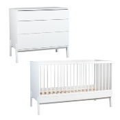 DUO LIT 140X70 + COMMODE QUAX ASHI CREME