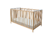 Lit Téthys Rotin Naturel Blanc 60x120 cm 