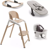 Chaise Bugaboo Giraffe Wood/White complète avec support bascule et kit nouveau né