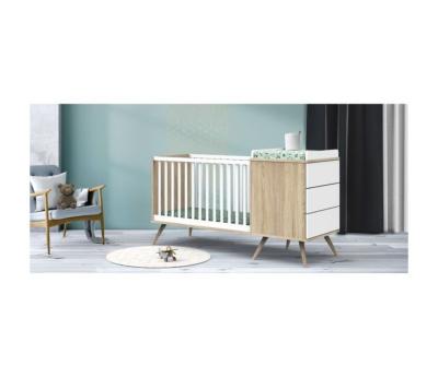 Lit combiné évolutif Sauthon Seventies blanc