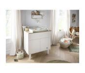 Commode 2 ptes 1 tiroir Eleonore Blanc