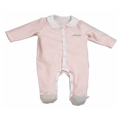 Pyjama velours rose Lilibelle 0 Mois