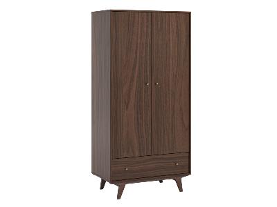 Armoire 2 portes 1 tiroir Vox Mid Noisette