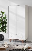 Armoire 2 portes 1 tiroir Vox Mid Blanc