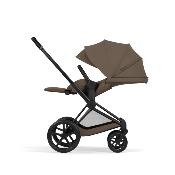 Poussette Duo Priam Confort Matt Black / Coconut Brown avec Nacelle Pliable Cybex