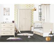 Lit 140x70 + Commode + Plan à langer Sauthon Vintage