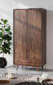 Armoire 2 portes 1 tiroir Vox Mid Noisette