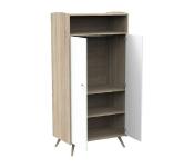 Armoire avec pieds 2 ptes 1 niche Access Bois/Blanc