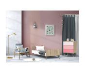 Lit combiné évolutif Sauthon Seventies rose